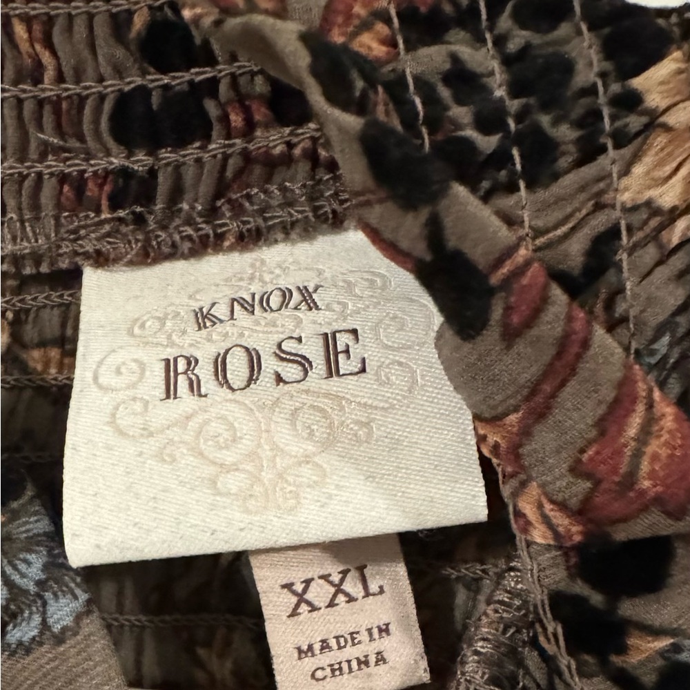Knox Rose Multicolor Smocked blouse - Picture 2 of 6